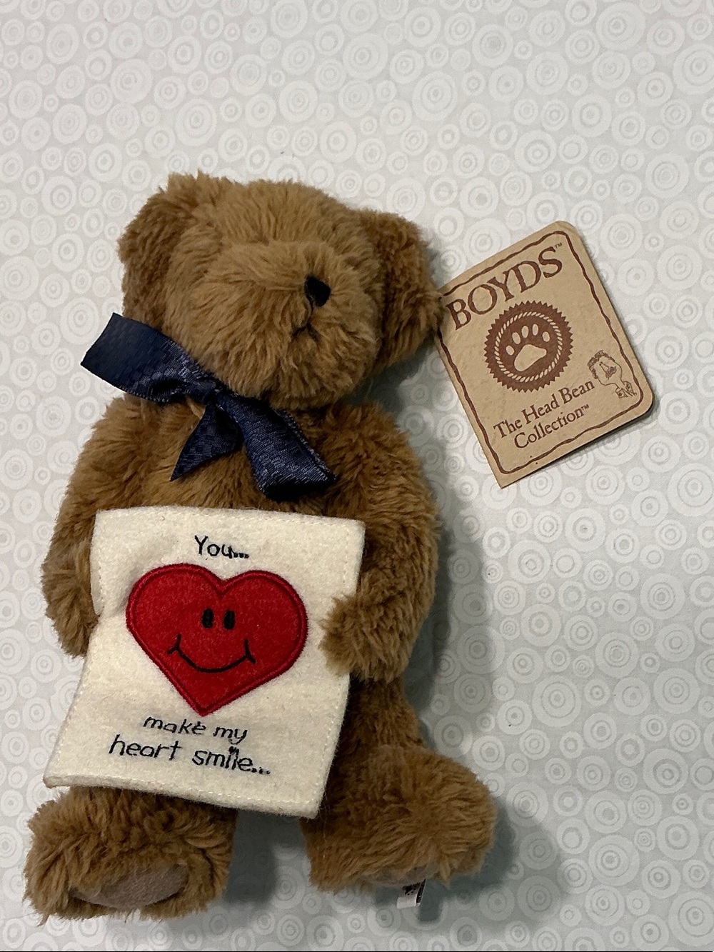 Brown Teddy Bear with You make my heart smile